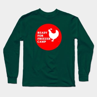 Chicken Uh Oh!! (Distress/Red) By Abby Anime(c) Long Sleeve T-Shirt